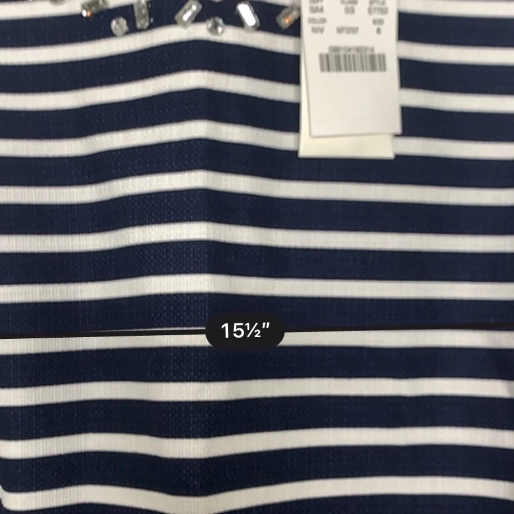 J. Crew factory embellished sheath stripe dress - Picture 3 of 5